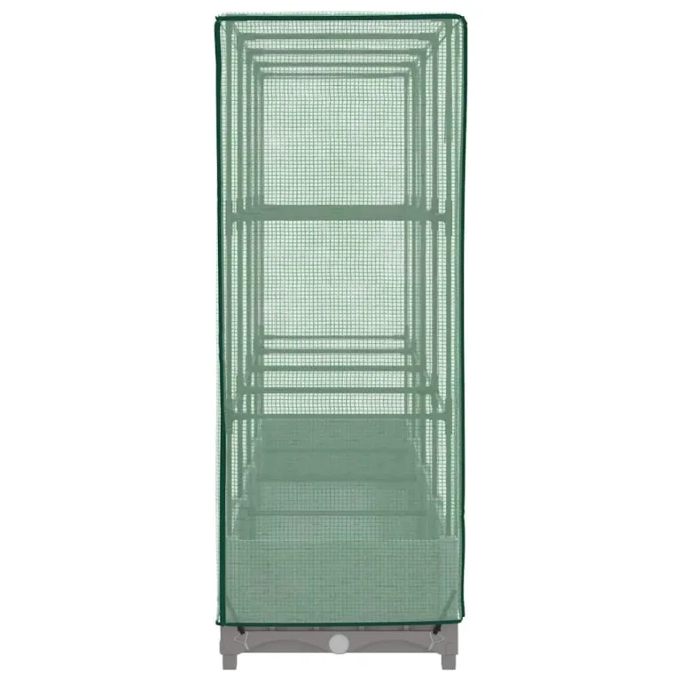 Hochbeet mit Gewächshausaufsatz 160x40x123 cm Rattan-Optik aus PP und robustem Eisenrohr platzsparendes Hochbeet für Garten Terrasse und Balkon Modernes Design – Bild 5