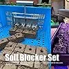 Bodenblocker, robuster Bodenblocker, handgehaltenes Bodenblockierungswerkzeug mit Kunststoff-Saatstopfen für Aussaat, Stecklinge, Gewächshäuser - Thumbnail 2