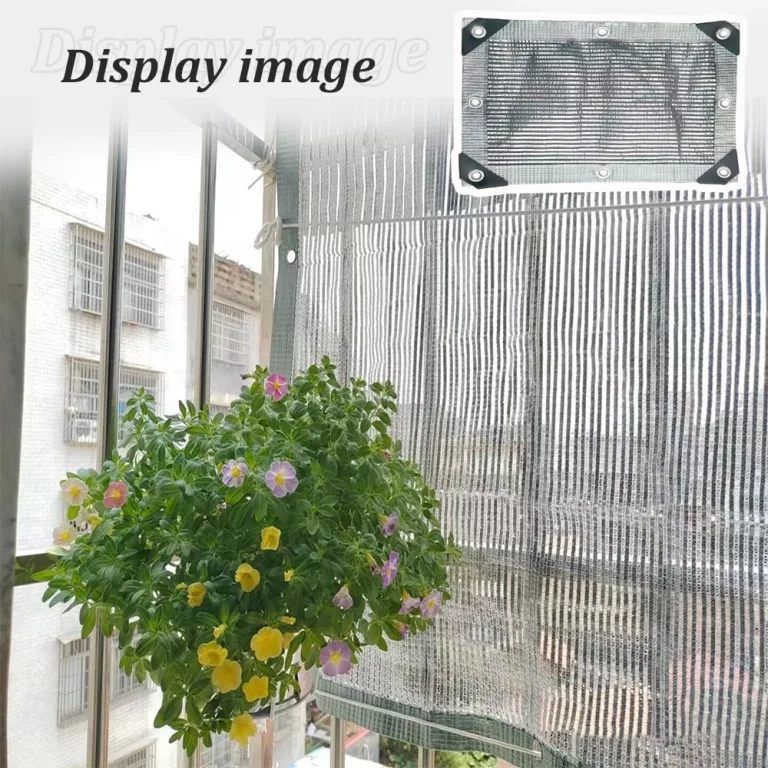 Schattentuch aus Aluminium, UV-beständiges, reflektierendes Gewebe, 55 % Schatten für Fenster/Balkon/Outdoor/Gewächshäuser/Sukkulenten (4,0 x 17,0 m/13,1 x 55,7 Fuß) – Bild 7