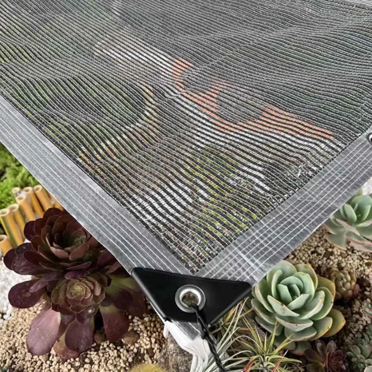 Aluminium-Schattenstoff, 55 % UV-Schutz, reflektierendes Schattennetz, atmungsaktiver Sonnenschutz für Garten, Gewächshaus, Terrasse, Balkon, Hundehaus, Innenhof – Bild 8