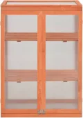 Holz Gewächshaus mit 2 Regalböden & PC-Platte - Schutz für Pflanzen & Kräuter - 75x47x109 cm Pflanzhaus Model170646 - Thumbnail 2