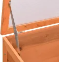 Holz-Gewächshaus mit PC-Platten | Schutz für Kräuter & Setzlinge | 180x57x62 cm | Hobby-Gartenbau Pflanzbeet 170648 - Thumbnail 5