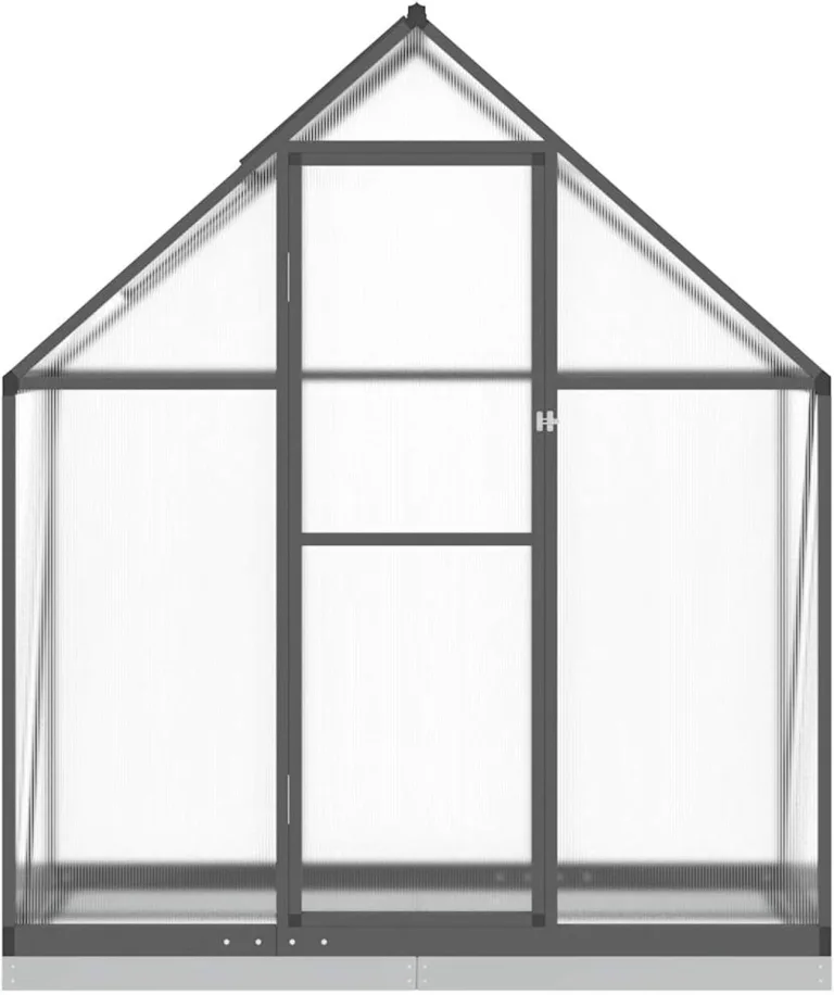 Aluminium-Gewächshaus mit Polycarbonatplatten, anthrazit/transparent, 169x58x202 cm, für Hobby-Gartenbau Pflanzhaus 4005821 – Bild 1