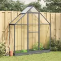 Aluminium-Gewächshaus mit Polycarbonatplatten, anthrazit/transparent, 169x58x202 cm, für Hobby-Gartenbau Pflanzhaus 4005821 - Thumbnail 2