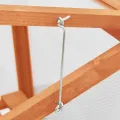 Homgoday Holz-Gewächshaus 60x45x85/100 cm, stabil für Kräuter und Blumen, Schutz vor Kälte, mit Regalen, orange lackiert Pflanzhaus Model314848 - Thumbnail 5
