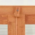 Homgoday Holz-Gewächshaus 60x45x85/100 cm, stabil für Kräuter und Blumen, Schutz vor Kälte, mit Regalen, orange lackiert Pflanzhaus Model314848 - Thumbnail 6