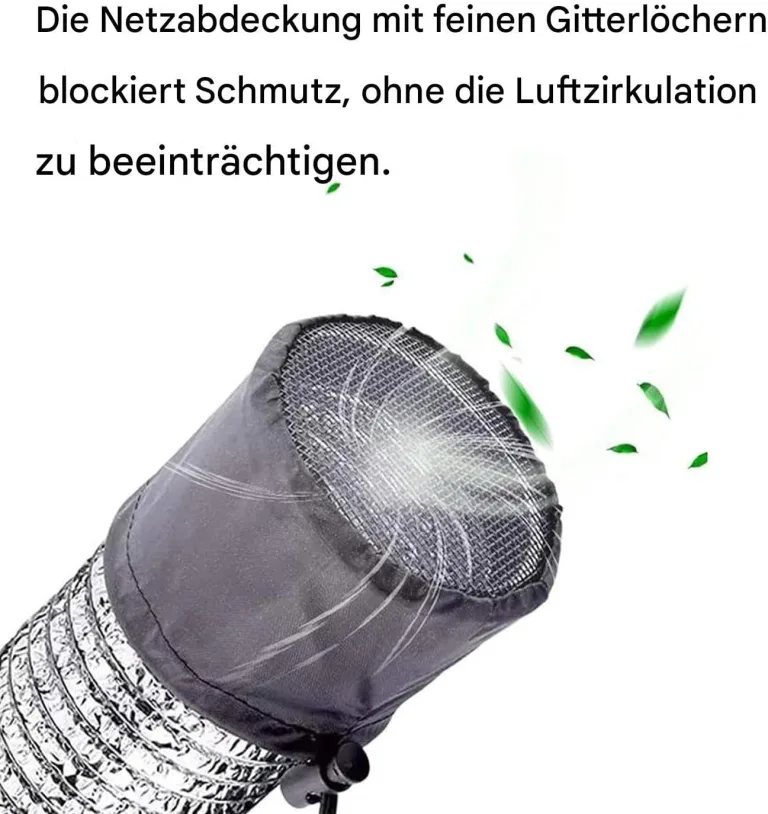 Lüftungsabdeckungen für Wachstumszelte – 2 Stück flexible Leitungen | Zubehör für die Belüftung im Innen- und Außenbereich, Gewächshäuser, Markisen, Pflanzen, staubdicht, elastisches Oxford-Netzgewebe – Bild 4
