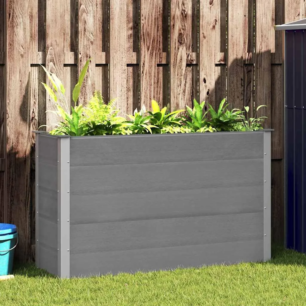 Garten Hochbeet WPC 150 x 50 x 91 cm Grau - Bild 1