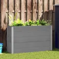 Garten Hochbeet WPC 150 x 50 x 91 cm Grau - Thumbnail 1