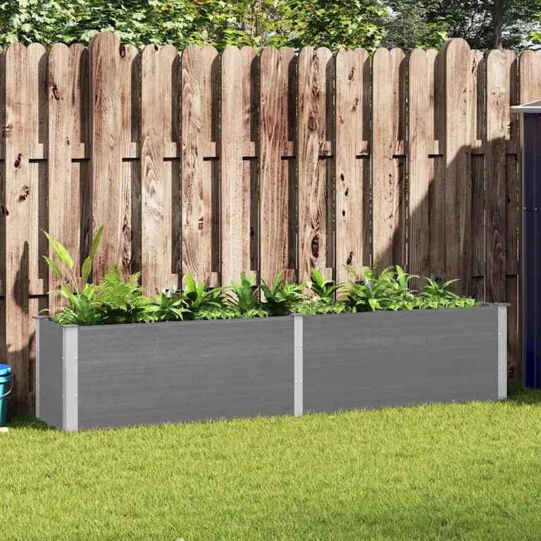 Garten Hochbeet WPC 150 x 100 x 54 cm Grau – Bild 10