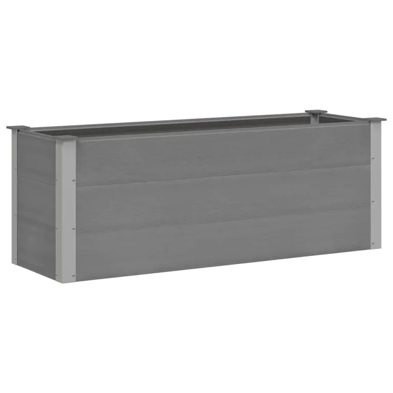 Garten Hochbeet WPC 150 x 50 x 54 cm Grau – Bild 2
