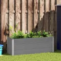 Garten Hochbeet WPC 150 x 50 x 54 cm Grau - Thumbnail 1