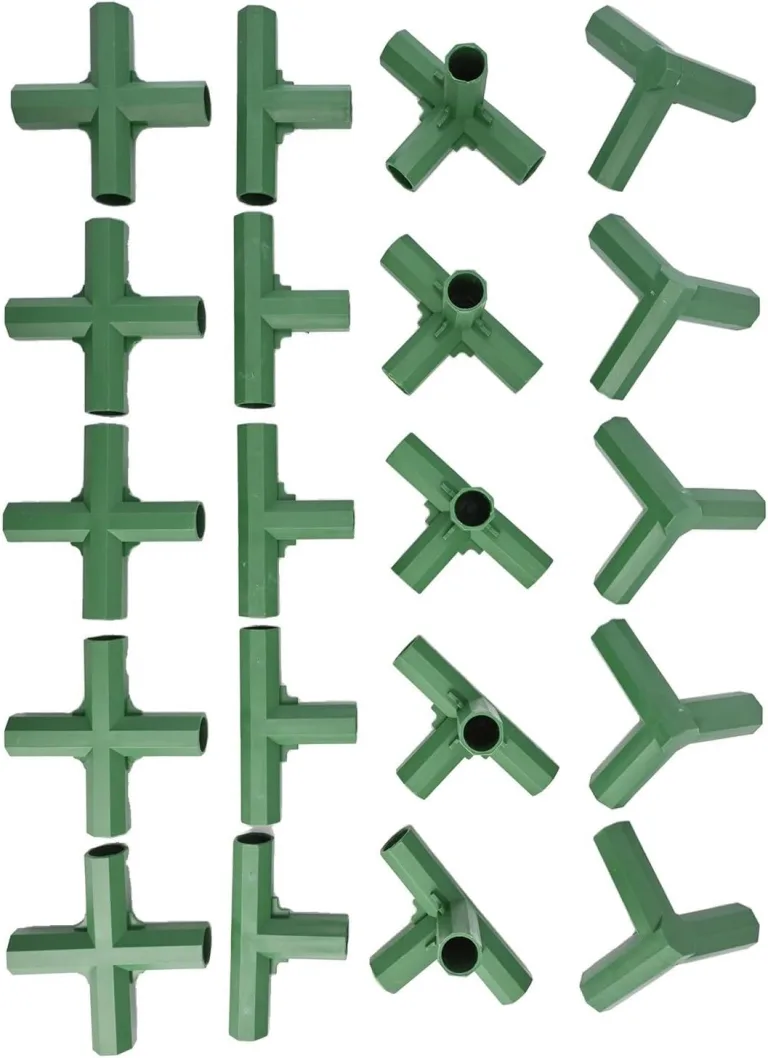 Gewächshaus-Rahmenverbinder, 16 mm, robuste Kunststoff-Verbindungsstücke für PVC-Rohre, Gartenstrukturen, Bausatz-Zubehör, kompatibel mit 16 mm Rohren, 20 Stück – Bild 2