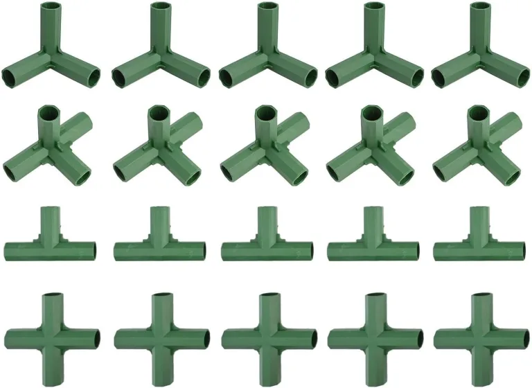 Gewächshaus-Rahmenverbinder, 16 mm, robuste Kunststoff-Verbindungsstücke für PVC-Rohre, Gartenstrukturen, Bausatz-Zubehör, kompatibel mit 16 mm Rohren, 20 Stück – Bild 1