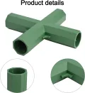 Gewächshaus-Rahmenverbinder, 16 mm, robuste Kunststoff-Verbindungsstücke für PVC-Rohre, Gartenstrukturen, Bausatz-Zubehör, kompatibel mit 16 mm Rohren, 20 Stück - Thumbnail 6
