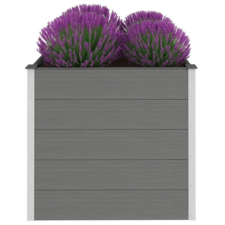 Garten Hochbeet WPC 100x100x91 cm Grau – Bild 3