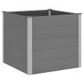 Garten Hochbeet WPC 100x100x91 cm Grau - Thumbnail 2