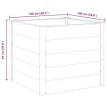 Garten Hochbeet WPC 100x100x91 cm Grau - Thumbnail 8