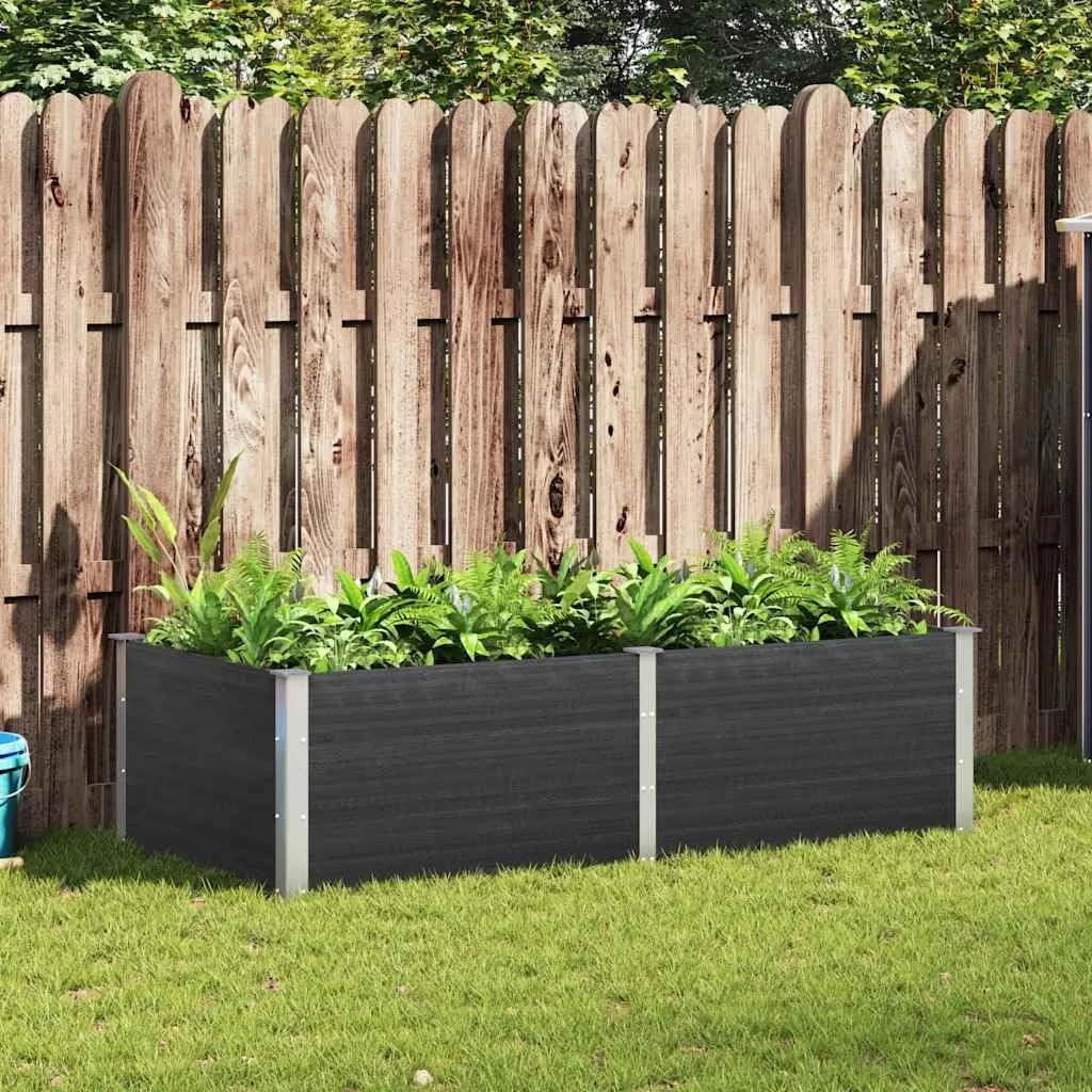 Garten Hochbeet 200x100x54 cm WPC Grau - Bild 1