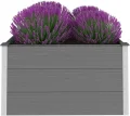 Garten Hochbeet WPC 100 x 100 x 54 cm Grau - Thumbnail 4