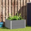 Garten Hochbeet WPC 100 x 100 x 54 cm Grau - Thumbnail 1