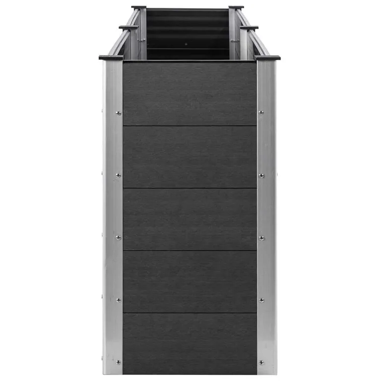 Garten Hochbeet 200x50x91 cm WPC Grau – Bild 4