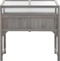 Hochbeet mit Gewächshaus | Holz | Grau | 110x54x120 cm | Garten- und Terrassenverzierung Blumenbeete, Blumenkästen Model316472 - Thumbnail 3