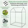 COSTWAY Tomatengewächshaus klein 129 x 80 x 173 cm, Tragbarer Foliengewächshaus mit schwarzem Sonnenschutznetz, PVC-Folie, Tür, Fenster & Erdnägel, Gewächshaus für Garten & Balkon - Thumbnail 8