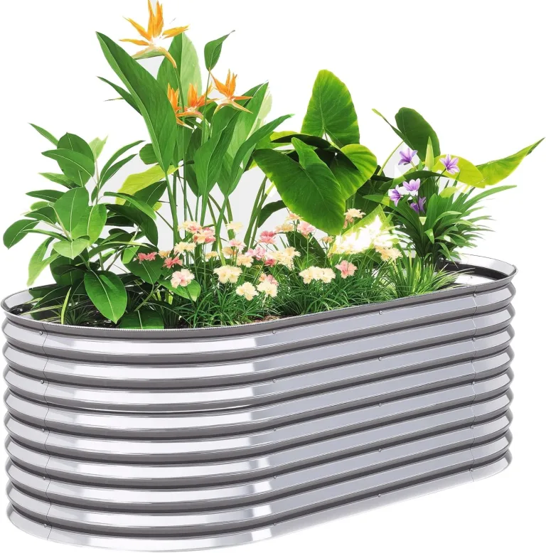 Outsunny Hochbeet aus Stahl, Pflanzbeet Frühbeet Gartenbeet stapelbar Blumenkasten steckbar Pflanzkasten 160x80x56cm Gemüsebeet für Garten Balkon Terrasse, Pflanzkübel für Blumen, Pflanzen – Bild 1