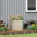 Outsunny Hochbeet aus Stahl, Pflanzbeet Frühbeet Gartenbeet stapelbar Blumenkasten steckbar Pflanzkasten 160x80x56cm Gemüsebeet für Garten Balkon Terrasse, Pflanzkübel für Blumen, Pflanzen - Thumbnail 8