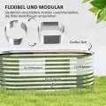 Outsunny Hochbeet aus Stahl, Pflanzbeet Frühbeet Gartenbeet stapelbar Blumenkasten steckbar Pflanzkasten 160x80x56cm Gemüsebeet für Garten Balkon Terrasse, Pflanzkübel für Blumen, Pflanzen - Thumbnail 3