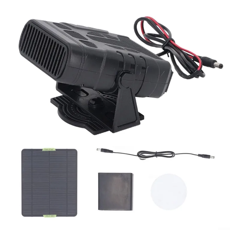 20W 5V Solarpanel Gewächshausheizung, Tragbare Warmluftgebläse Solarheizung für Hühnerstall, zum Trocknen Heizung Haustierhaus – Bild 1
