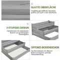 Yaheetech 3 Stufiges Hochbeet Holz Balkon Garten Kräuterbeet Frühbeet Gartenbeet Pflanzenbeet Stufenbeet Blumentreppe stapelbar 120 x 120 x 56cm Grau - Thumbnail 6