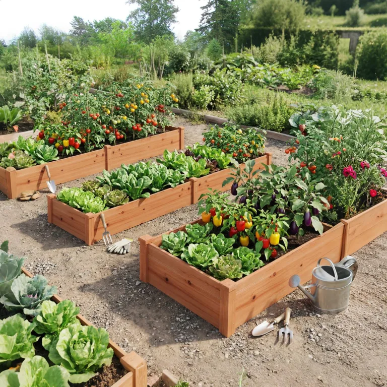 COSTWAY Hochbeet Gartenbeet Holz, 240 x 60 x 25 cm, Pflanzkasten für Gemüse, Blumen, Kräuter, Früchte, Blumenkasten Blumenbeet Kräuterbeet Pflanzbeet, für Hinterhof, Garten, Rasen (Orange) – Bild 9