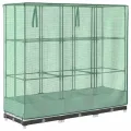 Hochbeet mit Gewächshaus-Aufsatz, Rattan-Optik, 120x40x123 cm, Polypropylen, für Garten, Terrasse und Balkon, weiß - Thumbnail 6