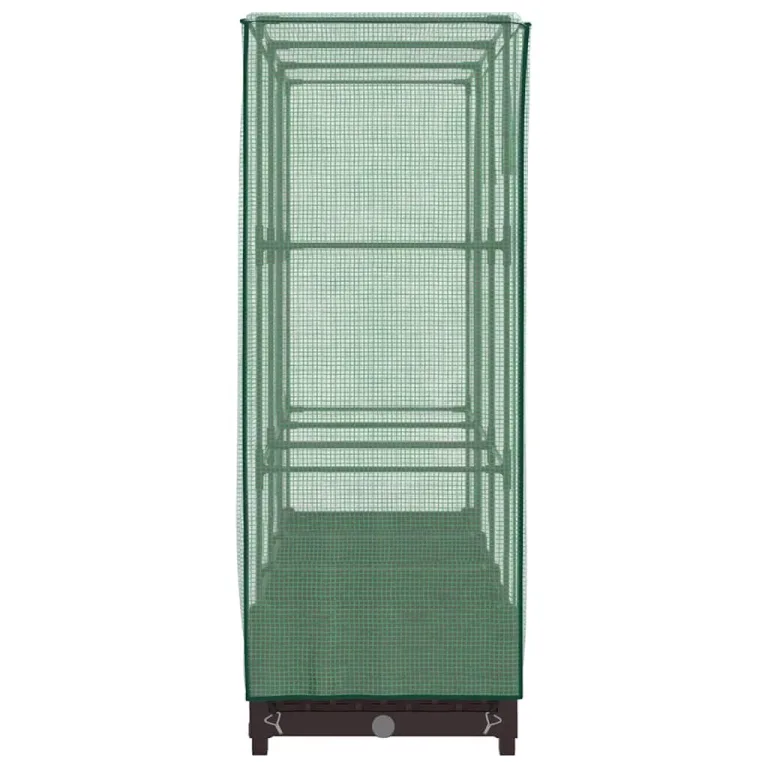 Hochbeet mit Gewächshaus-Aufsatz, Rattan-Optik, 120x40x123 cm, Braun, Polypropylen, für Garten, Balkon, Gemüse, Kräuter – Bild 5
