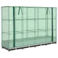 Hochbeet mit Gewächshaus-Aufsatz Rattan-Optik, 160x40x123 cm, Stabiler Pflanzkasten für Gartenbeete Outdoor, Robustes PP-Material, ideal für Pflanzenzucht und Schutz Ihrer Blumen - Thumbnail 2