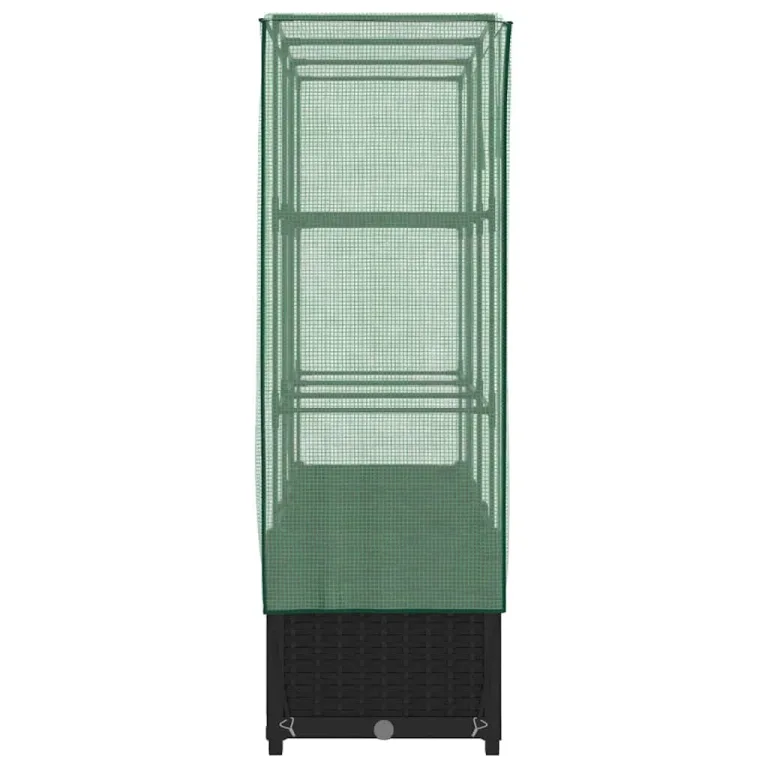 Hochbeet mit Gewächshaus-Aufsatz in Rattan-Optik, 120x40x138 cm, Stabiler Rahmen für Garten, Balkon und Terrasse, schützt Pflanzen effektiv – Bild 5