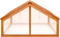 Gecheer Holz-Gewächshaus Braun, 114x80x50 cm, Tannenholz, für Pflanzenschutz und Frühbeet - Thumbnail 4