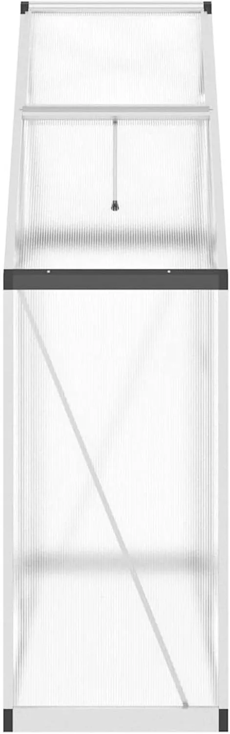 Tidyard Aluminium Gewächshaus Silbern 169x58x195cm - Hochwertig & UV-beständig für Pflanzenschutz und Wachstumserleichterung – Bild 4