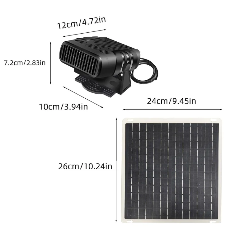 Fockety Solarpanel-Heizung, Tragbare Outdoor-Hühnerstall-Heizung, Wiederaufladbare, Schnell Aufheizende Solarheizung mit Praktischem Batterie-Set für Auto, Gewächshaus – Bild 5