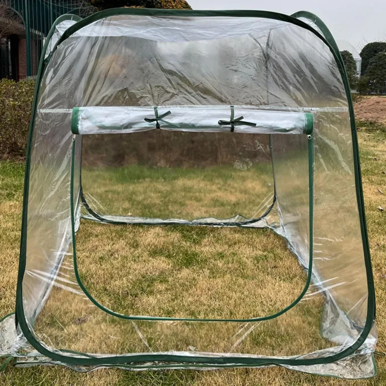 Gewächshäuser Für Den Außenbereich | Klappbares Tomatenhaus Mit Klarer PVC Abdeckung | Kleines Gewächshaus Im Außenbereich - Für Blumentopf Garten Balkon Terrasse Kälte Frost Schutz – Bild 5