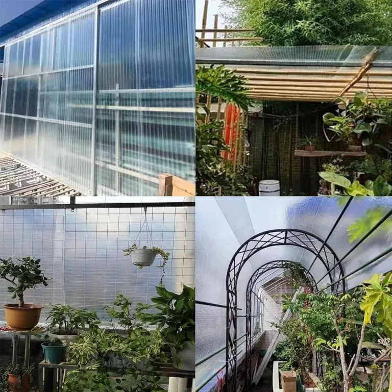 Polycarbonat-Platten für Wärmedämmung, Kunststoff-Dachbahnen, Garage, Lichtschächte, landwirtschaftliche Bepflanzung (1,2 x 1,2 x 3 m), langlebig, wetterfest, einfache Installation – Bild 7