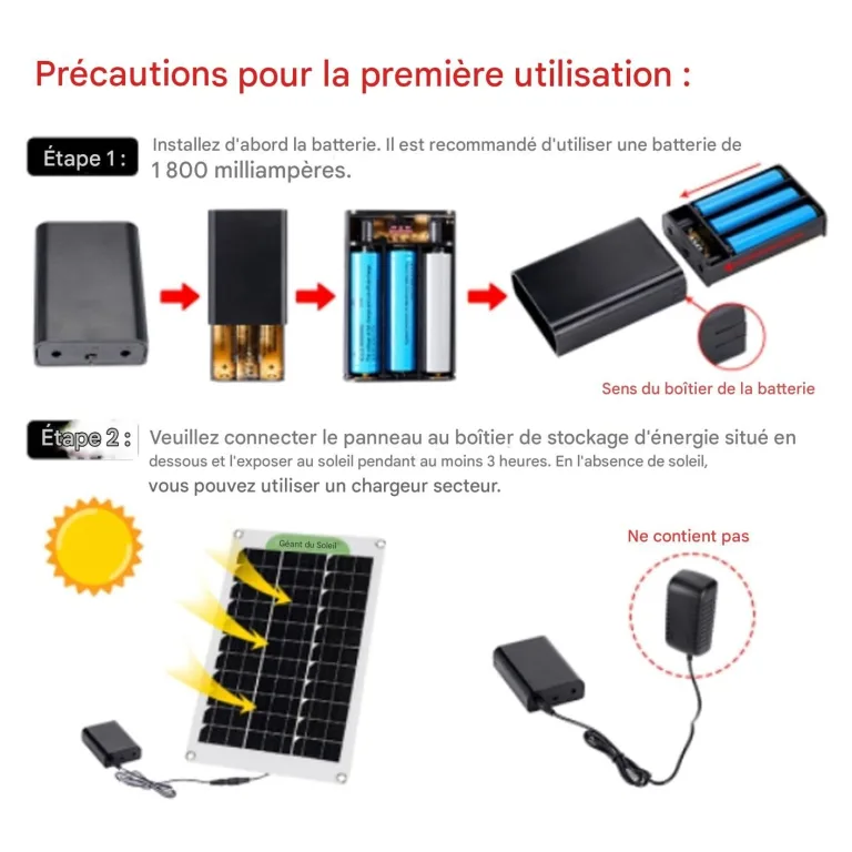 Générique Solarheizung, 30 W, tragbar, Gewächshausheizung, Solarpanel, mit Solarpanel 30 W und Heizungen, Geflügelheizung, Winter, Hühnerstall, Photovoltaik-Set – Bild 9