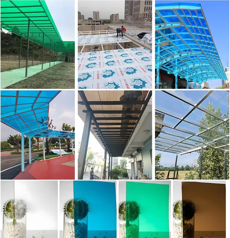 Polycarbonatplatten Gewächshaus Platten 2MM wasserdichte Und Uv-Beständige Kunststoff-Tageslichtplatten, Ersatzplatten for Gewächshaus Vordächer Garten Pergolen(Green,1.5x8m/5x26.2ft) – Bild 8