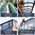 Polycarbonatplatten Gewächshaus Platten 2MM wasserdichte Und Uv-Beständige Kunststoff-Tageslichtplatten, Ersatzplatten for Gewächshaus Vordächer Garten Pergolen(Clear,1.5x10m/5x32.8ft) - Thumbnail 3