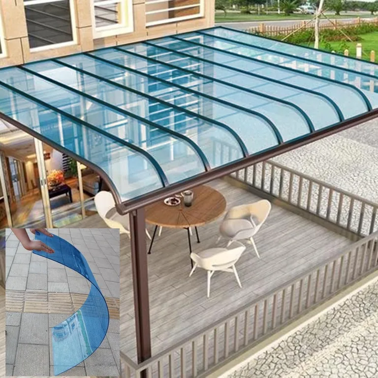 Polycarbonatplatten Gewächshaus Platten 2MM wasserdichte Und Uv-Beständige Kunststoff-Tageslichtplatten, Ersatzplatten for Gewächshaus Vordächer Garten Pergolen(Blauw,1.8x8m/6x26.2ft) – Bild 1