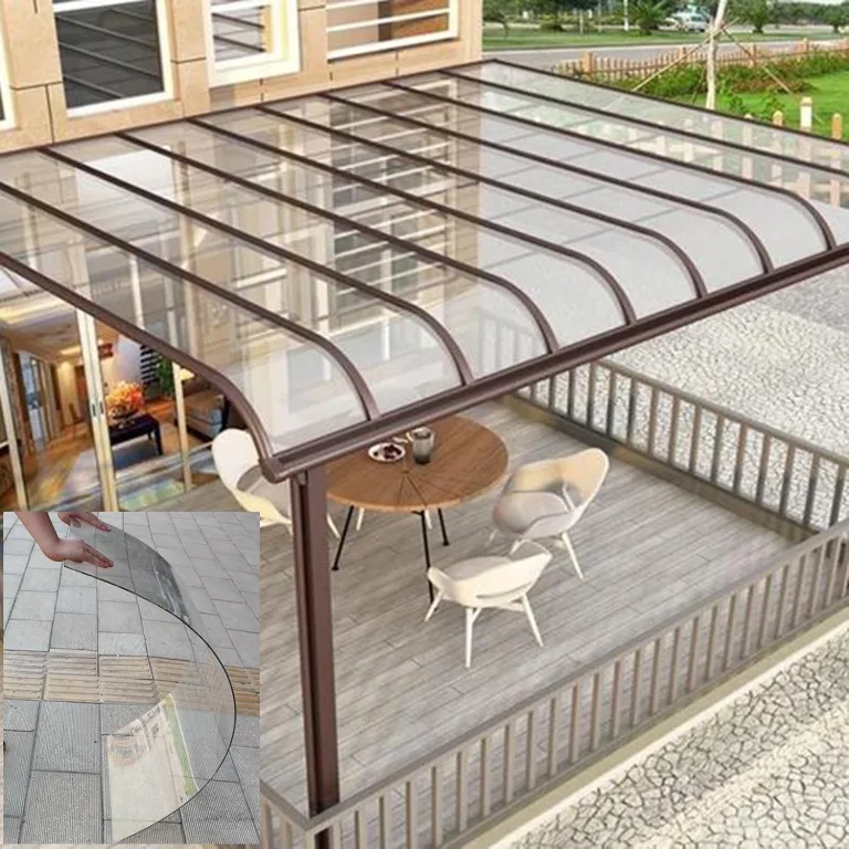 Polycarbonatplatten Gewächshaus Platten 2MM wasserdichte Und Uv-Beständige Kunststoff-Tageslichtplatten, Ersatzplatten for Gewächshaus Vordächer Garten Pergolen(Gray,1.5x4m/5x13.1ft) – Bild 9