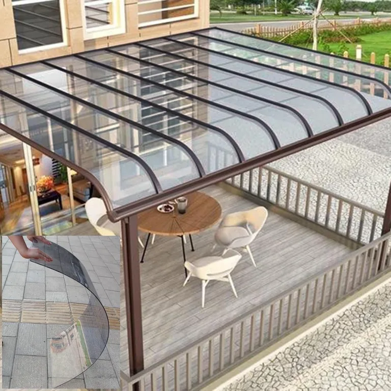 Polycarbonatplatten Gewächshaus Platten 2MM wasserdichte Und Uv-Beständige Kunststoff-Tageslichtplatten, Ersatzplatten for Gewächshaus Vordächer Garten Pergolen(Gray,1.8x10m/6x33ft) – Bild 1