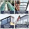 Polycarbonatplatten Gewächshaus Platten 2MM wasserdichte Und Uv-Beständige Kunststoff-Tageslichtplatten, Ersatzplatten for Gewächshaus Vordächer Garten Pergolen(Clear,0.8x2m/2.62x6.6ft) – Bild 2